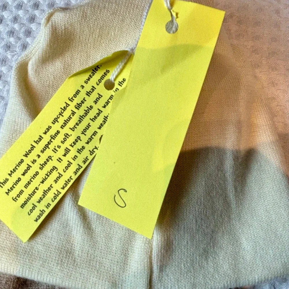 Upcycled Kids‎ 2-pack Merino Wool Beanie Hat Cream Taupe Soft Warm Breathable